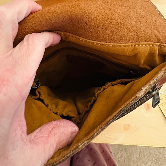 Patricia Nash Brown Crossbody Bag with Map Design - Picture 7 of 13